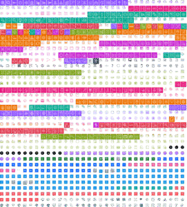 MeetVista Shape Library showing thousands of colorful vector icons and shapes used for agile boards, workflows, and visual collaboration.